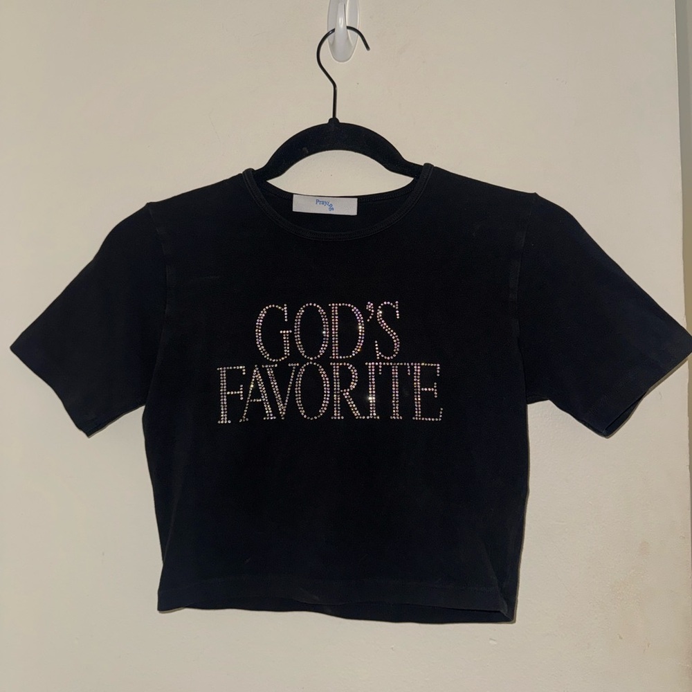 Praying God’s Favorite Rhinestone Tshirt
